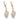 Edwardian diamond 18k two tone gold earrings