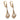 Victorian diamond 18k gold and silver earrings