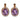 Victorian 10.00 carat amethyst diamond 18k yellow gold cluster earrings Earrings Jack Weir & Sons
