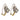 Edwardian style 2.34 carat diamond platinum gold drop earrings