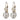 Edwardian style 2.34 carat diamond platinum gold drop earrings