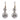 Edwardian style 2.42 carat diamond platinum drop earrings