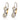 Victorian style 1.33 carat old cut diamond platinum 18k gold drop earrings Earrings Jack Weir & Sons