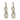 Victorian style 1.33 carat old cut diamond platinum 18k gold drop earrings Earrings Jack Weir & Sons