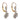 Edwardian style diamond platinum drop earrings
