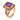 Mid Century amethyst seed pearl 14k yellow gold ring Rings Jack Weir & Sons