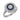 Art Deco inspired diamond sapphire cluster platinum ring Rings Jack Weir & Sons