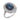 Vintage 4.10 carat cabochon cut sapphire diamond platinum ring Rings Jack Weir & Sons