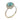Mid Century 2.20 carat aquamarine diamond 18k white gold cluster ring Rings Jack Weir & Sons