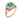 Edwardian style 1.05 carat emerald diamond 18k yellow gold silver cluster ring Ring Jack Weir & Sons