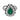 Art Deco inspired 1.56 carat pear shape emerald diamond platinum onyx ring Ring Jack Weir & Sons