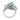 Vintage emerald diamond 18k white gold cocktail ring Ring Jack Weir & Sons
