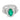Vintage emerald diamond 18k white gold cocktail ring Ring Jack Weir & Sons