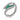 Rose cut diamond emerald platinum snake wrap ring Ring Jack Weir & Sons