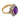 Retro amethyst diamond 18k two tone halo ring Rings Jack Weir & Sons