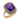 Retro amethyst diamond 18k two tone halo ring Rings Jack Weir & Sons