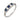 Art Deco style sapphire diamond platinum band ring