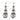 Art Deco style diamond onyx platinum chandelier earrings Earrings Jack Weir & Sons