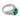 Vintage 3.21 carat emerald diamond 18k white gold ring Rings Jack Weir & Sons