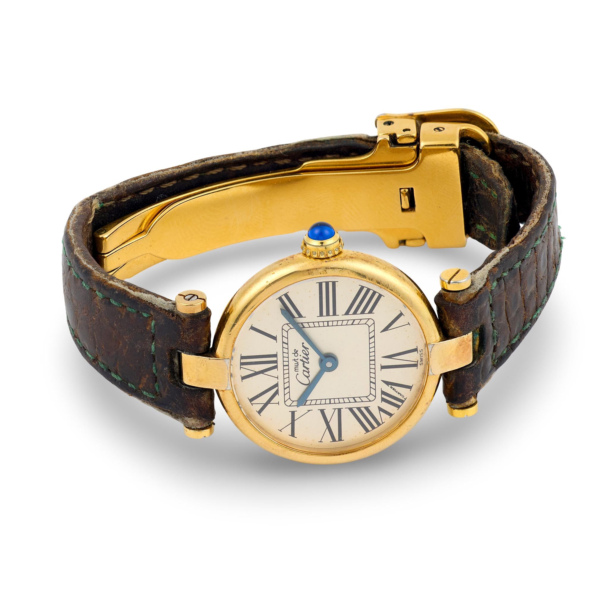 Vintage Cartier Must de Cartier Vendôme Vermeil quartz watch