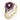 Victorian ruby diamond cluster 18k yellow gold silver ring Jack Weir & Sons