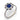 Mid Century sapphire diamond platinum cluster ring Ring Jack Weir & Sons