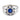 Mid Century sapphire diamond platinum cluster ring Ring Jack Weir & Sons