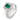 Mid Century English 0.60 emerald diamond 18k white gold ring Ring Jack Weir & Sons