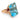 Retro 51.29 carat aquamarine ruby 14K rose gold cocktail ring