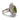 Vintage 3.20 carat peridot diamond platinum Ballerina ring Ring Jack Weir & Sons
