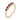 Vintage ruby diamond 18k yellow gold band Ring Jack Weir & Sons