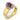 Vintage ruby diamond 14k gold cluster ring Ring Jack Weir & Sons