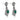 Mid Century emerald diamond platinum drop earrings Earrings Jack Weir & Sons