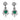 Mid Century emerald diamond platinum drop earrings Earrings Jack Weir & Sons
