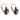 Victorian style rose cut diamond 18k yellow gold cluster earrings Earrings Jack Weir & Sons