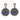 Georgian style sapphire rose cut diamond 18k gold earrings Earrings Jack Weir & Sons