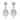 Vintage diamond 18k white gold dangle earrings Earrings Jack Weir & Sons