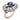 Mid Century GIA 1.53 carat Ceylon sapphire diamond platinum cocktail ring Rings Jack Weir & Sons