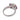 Vintage 3.10 carat diamond and ruby 18k white gold three stone ring Ring Jack Weir & Sons