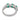 Vintage emerald diamond 18k gold band ring Ring Jack Weir & Sons