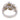 Contemporary 1.40 carat yellow and white diamond 18k white gold ring