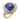 French GIA 8.00 carat Ceylon sapphire diamond 18k two tone gold cocktail ring - Mens Rings Jack Weir & Sons