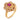 French vintage ruby diamond 18k yellow gold ring Rings Jack Weir & Sons