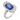 French GIA 3.40 carat Ceylon sapphire diamond 18k white gold cocktail ring Rings Jack Weir & Sons