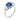 AGL 3.00 carat Burma no heat sapphire diamond 18k white gold three stone ring Rings Jack Weir & Sons