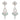 Contemporary 6.40 carat diamond emerald platinum cocktail earrings