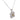Modern diamond 18k white gold necklace