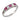 Vintage ruby diamond platinum five stone ring