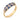 Art Deco style diamond sapphire 18k yellow gold ring