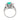 Retro emerald diamond 14k white gold cocktail ring Rings Jack Weir & Sons